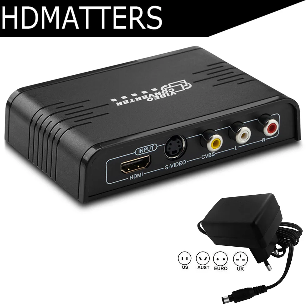 

S-video HDMI composite AV RCA to HDMI converter Scaler 1080P S-video HDMI CVBS to HDMI Switcher converter