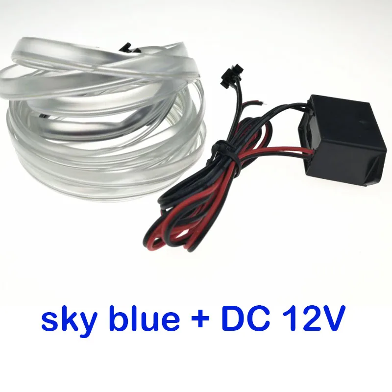 

3M 9FT 8mm Sewing Edge Neon Light Dance Party Car Decor Light Flexible EL Wire Rope Tube LED Strip Lamp With Car DC12V Drive