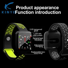 Умный Браслет 2.5D Закаленное стекло 1.3TFT ips цветной экран сменный двухтоновый ремешок мониторинг сна музыка управление смарт-браслет