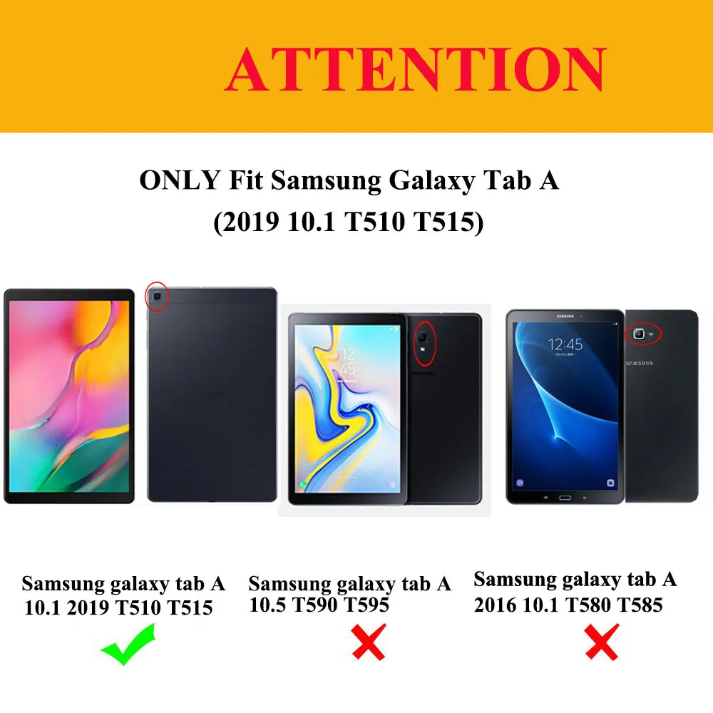 Тонкий чехол для samsung Galaxy Tab A 10,1-легкий Чехол-подставка для samsung Galaxy Tab A 10,1 дюймов T510 T515 планшет