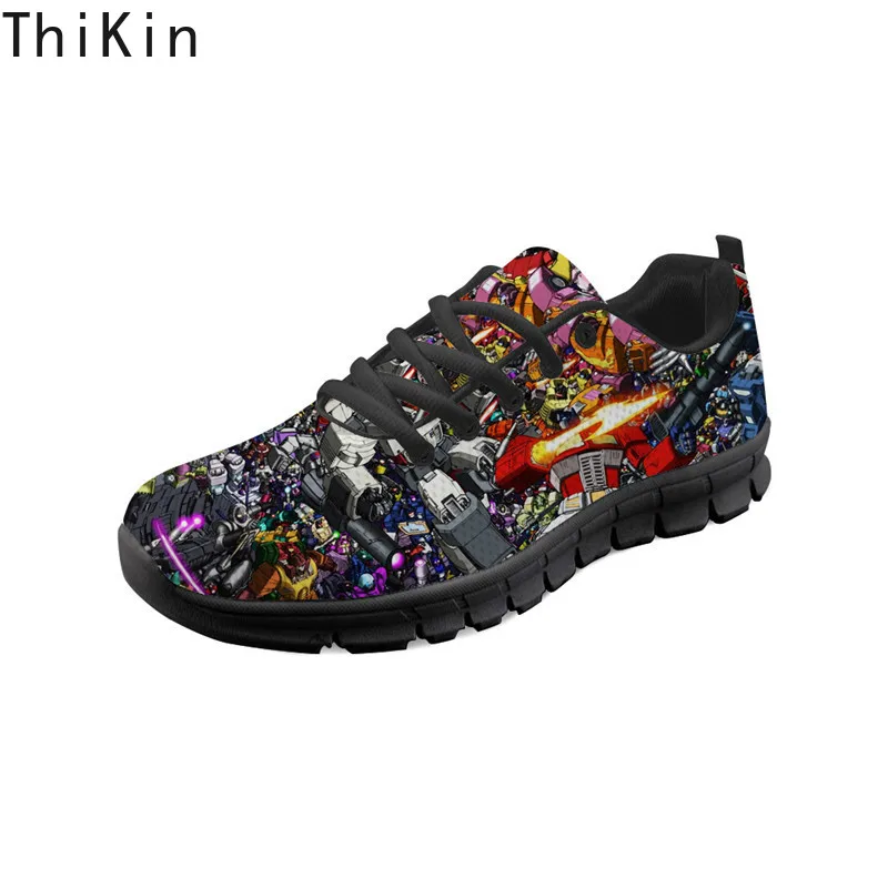 

THIKIN Cool Women Sneakers Retro Robot Printing Running Shoes for Girls Mesh Sport Shoes Jogging Trainers Gym Shoes Lightweight