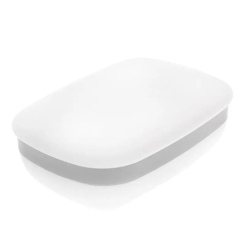 Портативная коробка для хранения мыльницы для ванной комнаты, прочный герметичный чехол-держатель, контейнер конфетного цвета, 11,8x8x4 см - Цвет: Белый