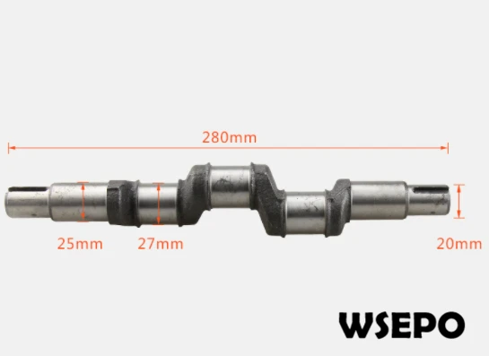 

Crankshaft fits for 28# Gasoline High pressure plunger spray pump applied for farm land/orchard/paddy field sparying