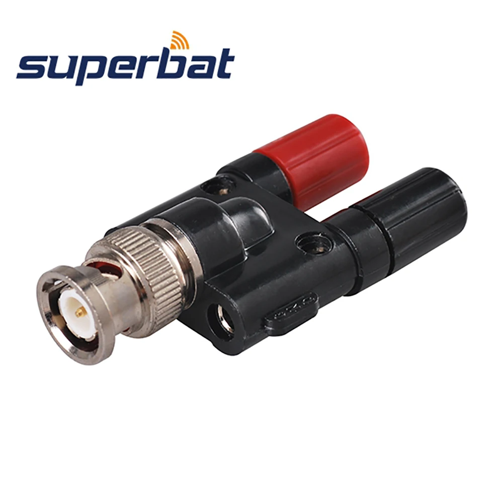 BNC Male to Dual Banana Plug Jack RF Coaxial Connector