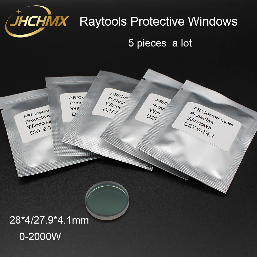 JHCHMX Raytools волоконная Лазерная Защитная линза/стекло 1064nm 28*4/27,9*4,1 мм для 0-2000 Вт Raytools Bodor волоконная лазерная резка