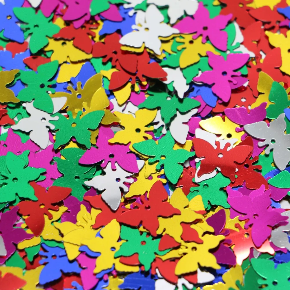 30G/pack 17MM Butterfly Confetti Foil Sprinkles For Married Decoration acrylic diamond table
