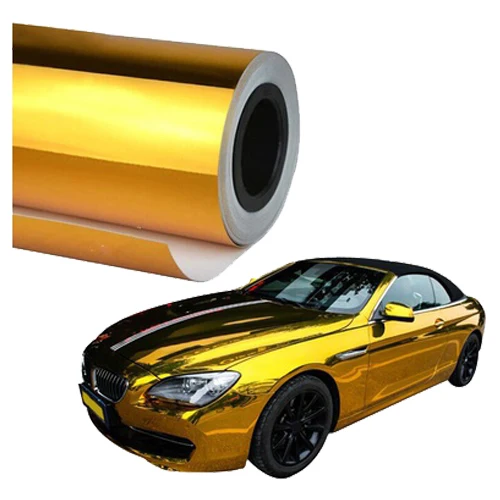 

1 piece Car Plating Color Wrap Roll Sticker Film Vinyl Tint Gift 1.52mx0.3m gold