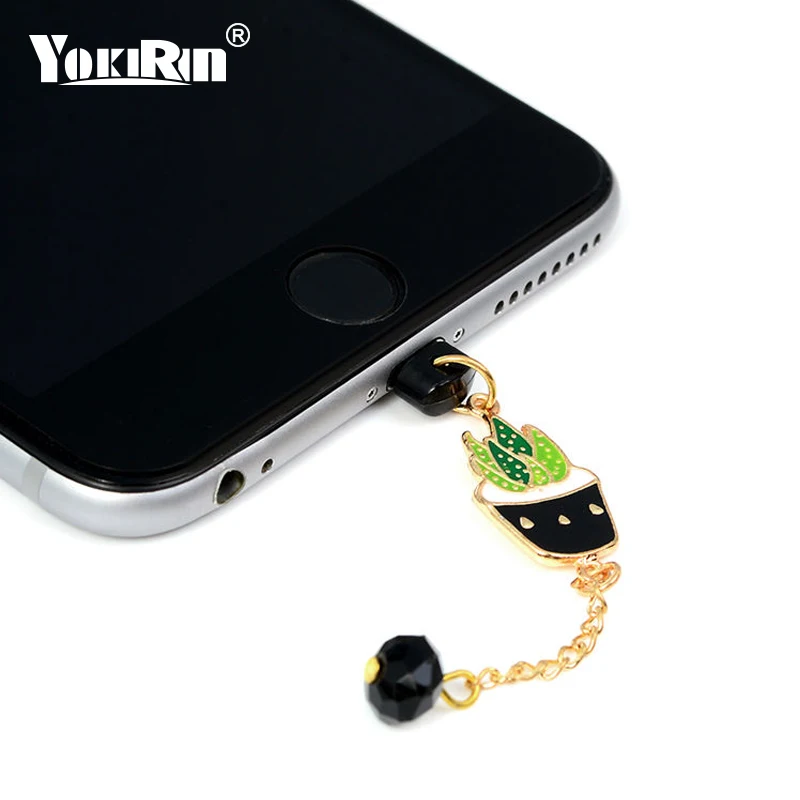 

YOKIRIN Pot Culture Silicone Earphone Anti Dust Plug Earphone Cap Charge Hole for iPhone 8 7 7Plus 8plus Phone Headphone Plug