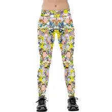 Женские гибкие принты животных из мультфильмов обтягивающие штаны для тренировок в тренажерном зале для йоги бега занятий спортом леггинсы для фитнеса дропшиппинг