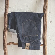 MADEN мужские винтажные джинсы с высокой посадкой, прямые джинсы с высокой посадкой