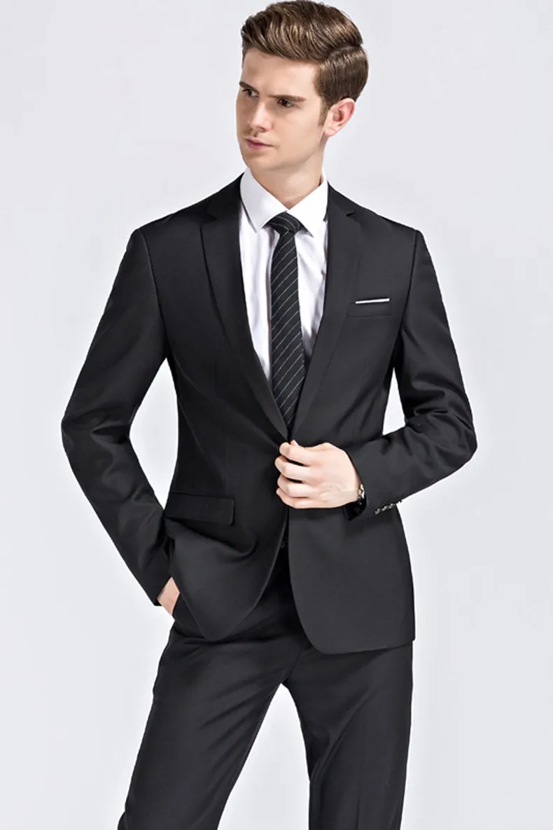 Plyesxale мужские костюмы последние модели пальто брюки свадебные костюмы для мужчин брендовая одежда приталенный черный синий мужской деловой костюм Q91
