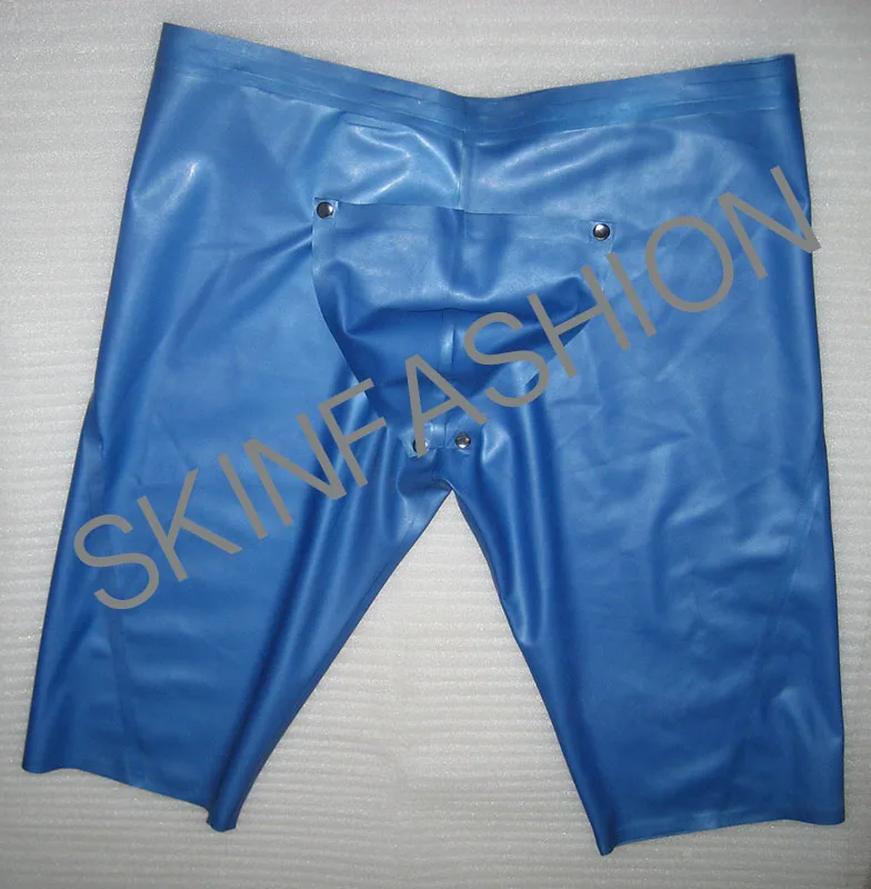 

Free shipping!!! Men zip cod-piece latex short pants tight wearing
