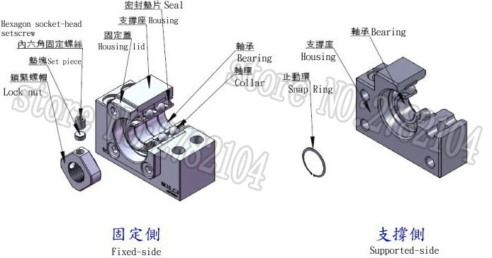 BK10BF10 SFU1204 шариковый винт поддержка BK10 BF10 для 12 мм 1204 RM1204 шариковый винт Торцевая Поддержка ЧПУ часть 1 набор BKBF10