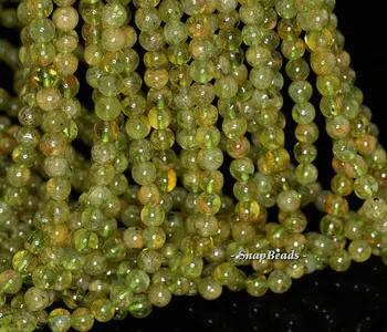 

5mm Pedoretes Peridot Gemstone Green Round Loose Beads 15.5 inch Full Strand (90147809-168)