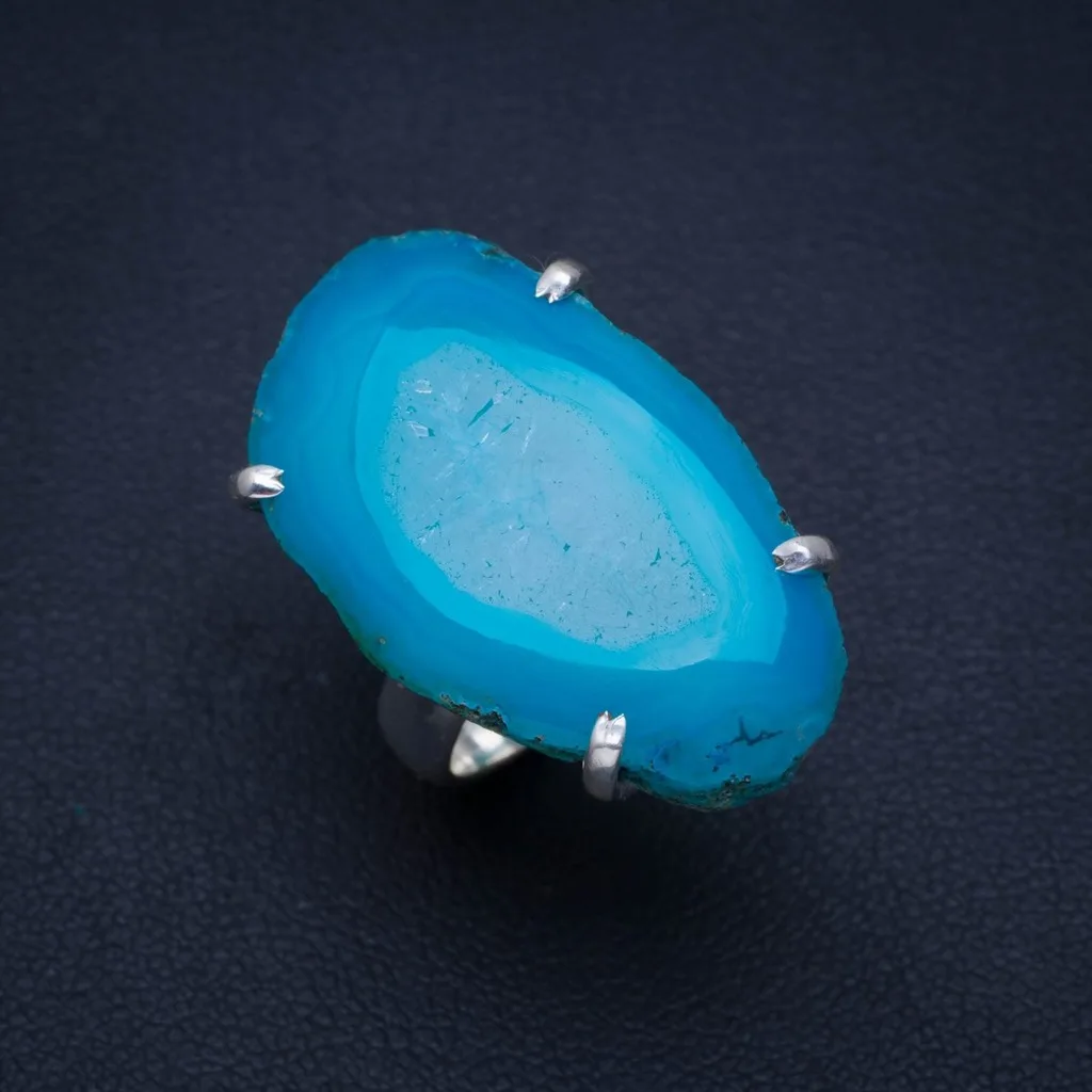 

Natural Solar Quartz Handmade Unique 925 Sterling Silver Ring 5.5 A4125