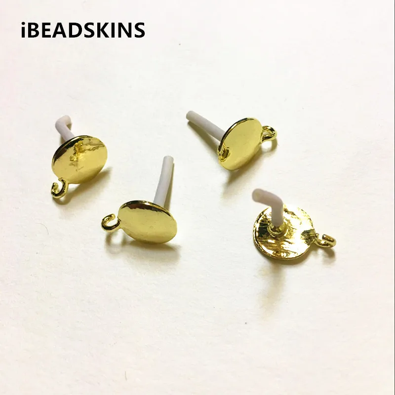 

New arrival! 12mm 100pcs/lot gold color Zinc alloy geometry-shape earrings base accessories for Earrings DIY( as shown)