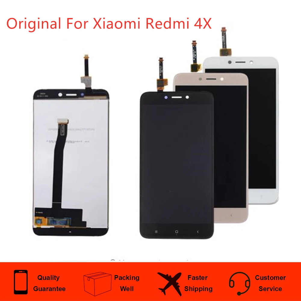 5 0 &quotОригинальный ЖК-дисплей для Xiaomi Redmi 4X сенсорный экран дигитайзер стеклянная