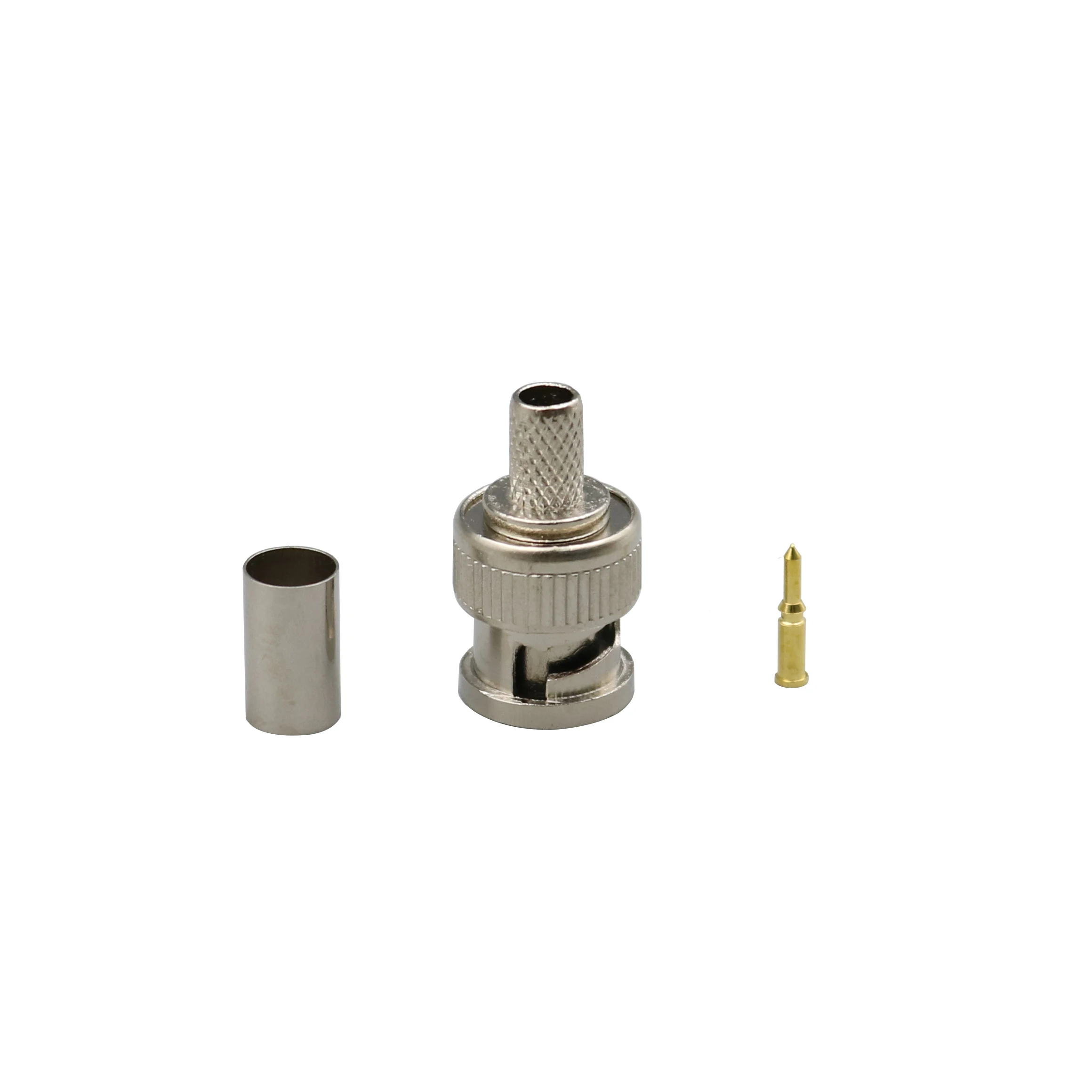 50pcs BNC Male Crimp plug for RG59 Coaxial Cable Connector male 3-piece crimp connector plugs | Обустройство дома