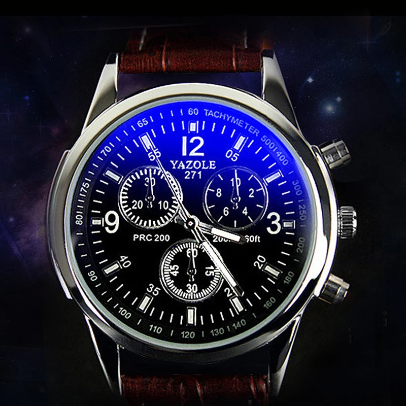 YAZOLE Watch Men Watch Top Brand Luxury Blue Glass Men's Watch Fashion Waterproof Sport Watches Clock saat relogio masculino top brand luxury wristwatch for men fashion blue glass men s watch man watches steel clock erkek kol saati relojes para hombre