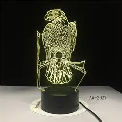Польский Орел Сокол польский герб Polska 3D Оптические иллюзии USB Light Home Decor светодиодный Новинка стол ночника AW-2627