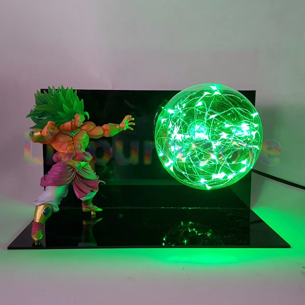 Dragon Ball Z Broly Power Green Flash Led Night Lights Bulb Lamp Anime