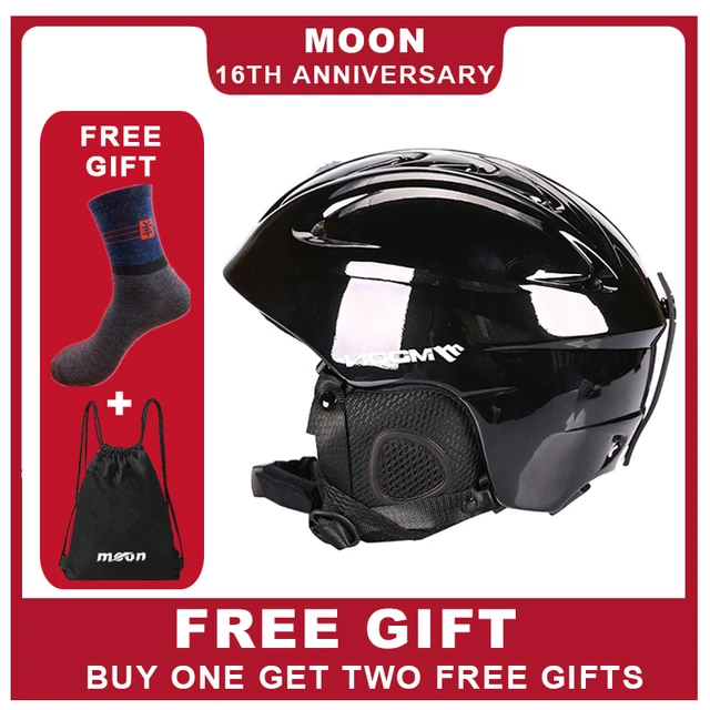 US $28.32 MOON Ski Helmet Men Women Ultralight Integrally-Molded Professional Snowboard Helmet Kids Adult Ska