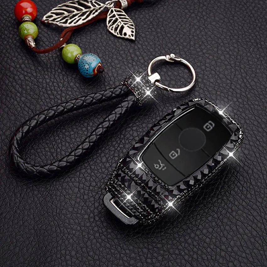 Female Luxury Diamond Crystal Shining Car Key Case Cover for Mercedes Benz E Class W213 E200 E200L E300 E300L 2016 2017 2018 Female Luxury Diamond Crystal Shining Car Key Case Cover for Mercedes Benz E Class W213 E200 E200L E300 E300L 2016 2017 2018