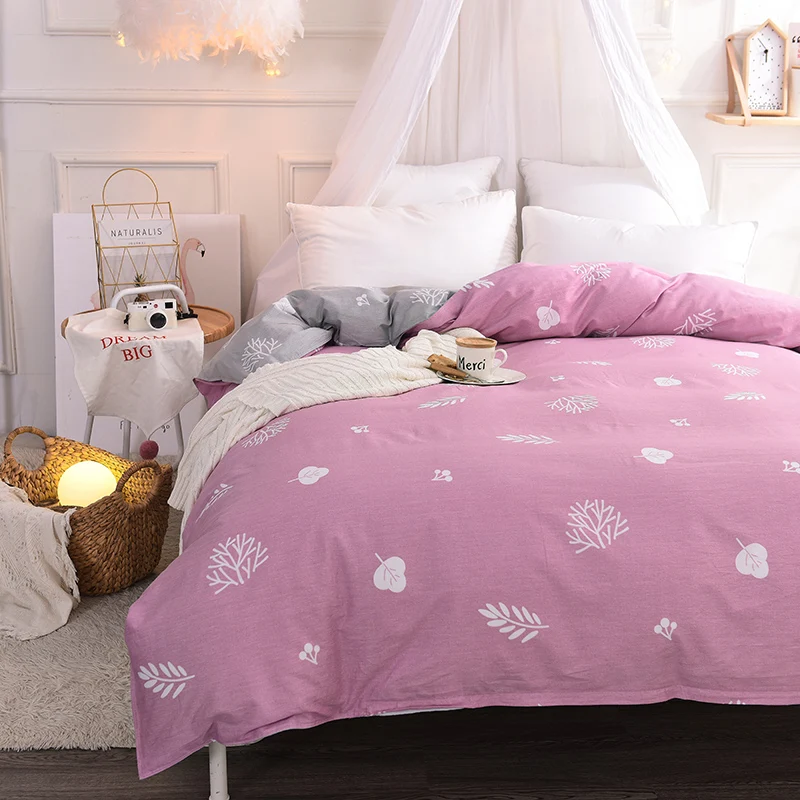 

Red Cartoon White Flower Pattern Bedding Sets Star Duvet Cover 1pcs 220x240cm Single 4 Sizes Kid Bedspread Bed Set Bedding Bag