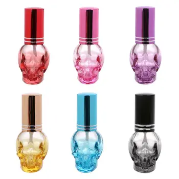 

Fashion Small 8ML Mini Travel Skull Shape Empty Glass Perfume Bottle Unique Personality Cute Empty Cosmetic Containers