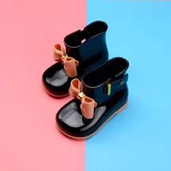Melissa 4 цвета Карамельный цвет резиновые сапоги для девочек водонепроницаемая обувь 2019 Новый малышей дождь сапоги Melissa желе Waterproof13.5-18,5 см