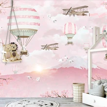 Beibehang настроить любой размер Обои фреска фото личности теплый мультфильм воздушный шар детские настенные фрески 3d обои