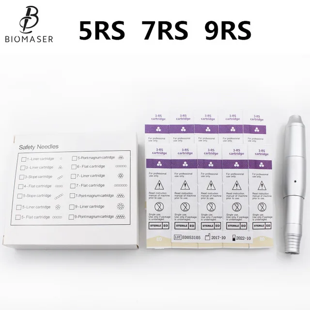 

Permanent Cartridge Needle 5RS, 7RS, 9RS Disposable Microblading Needle 10pcs Sterilized Makeup Tattoo Needle For Eyebrow Tattoo