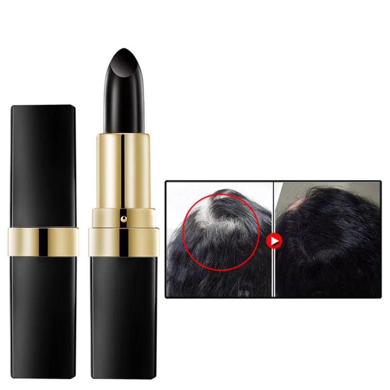 

One-Time Hair Dye Instant Gray Root Coverage Hair Color Modify Cream Stick Temporary Cover Up White Hair Colour Dye