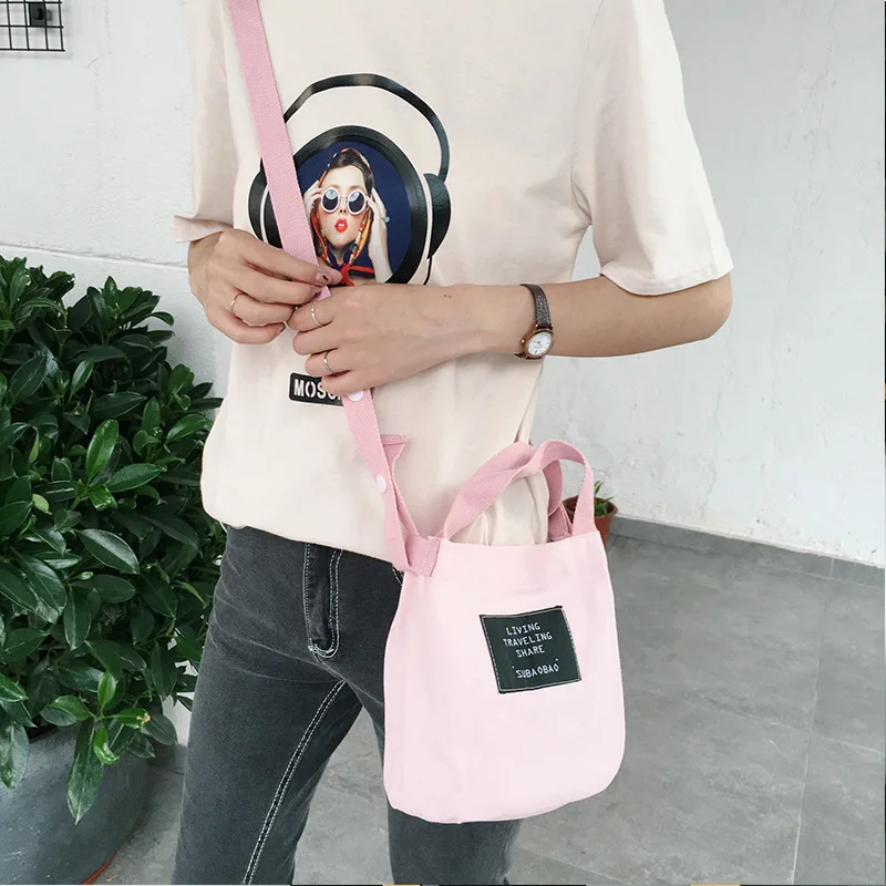 

New Lady Canvas Handbag Girls Mini Single Shoulder Bag Crossbody Messenger Bag Women Swagger Bag Female Shopping Bags Flap Pack