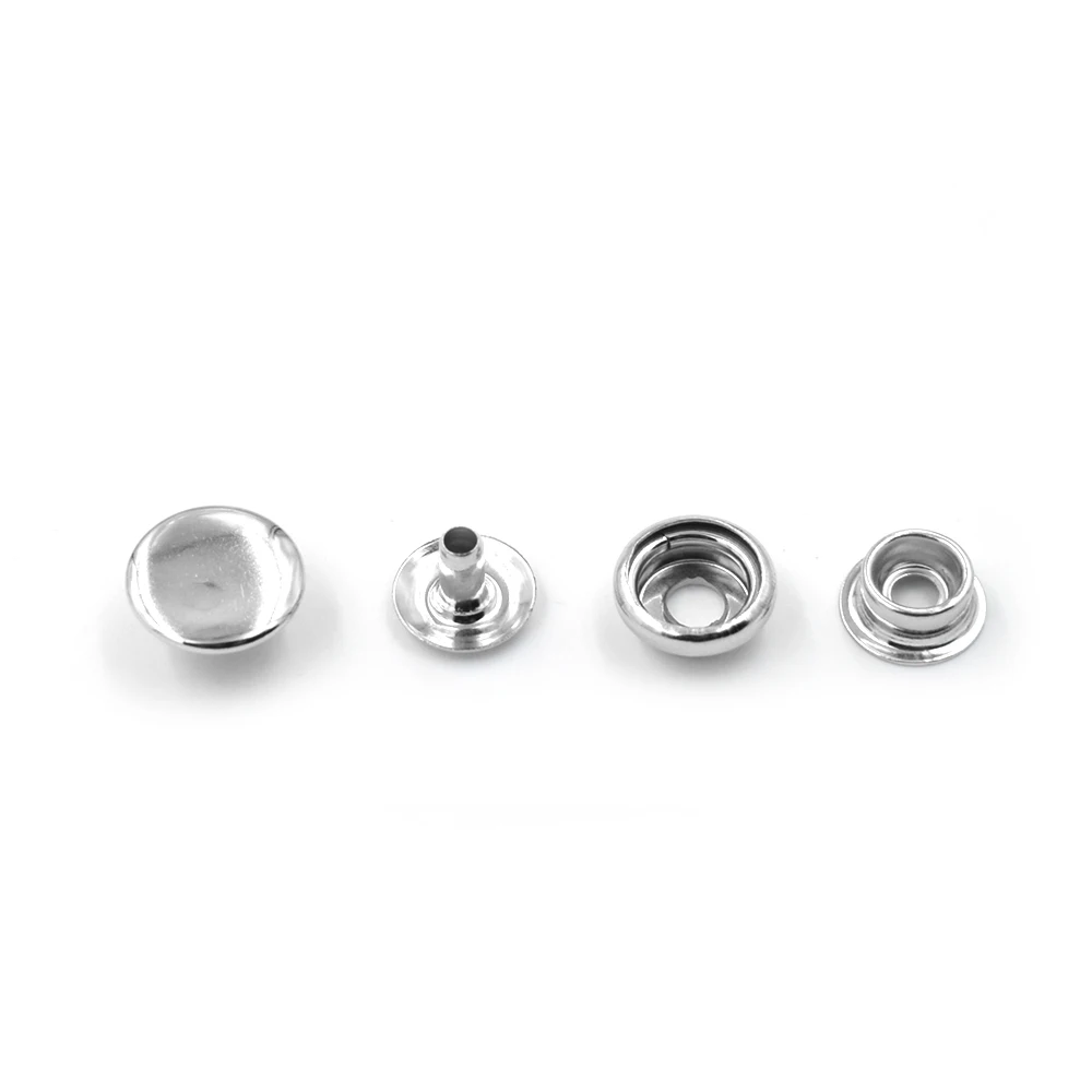 50 sets /lot 10mm Metal snaps Clothing accessories Rivet clasp Silver Snap fastener 205 snap buttons  jacket buttons  bluck 2