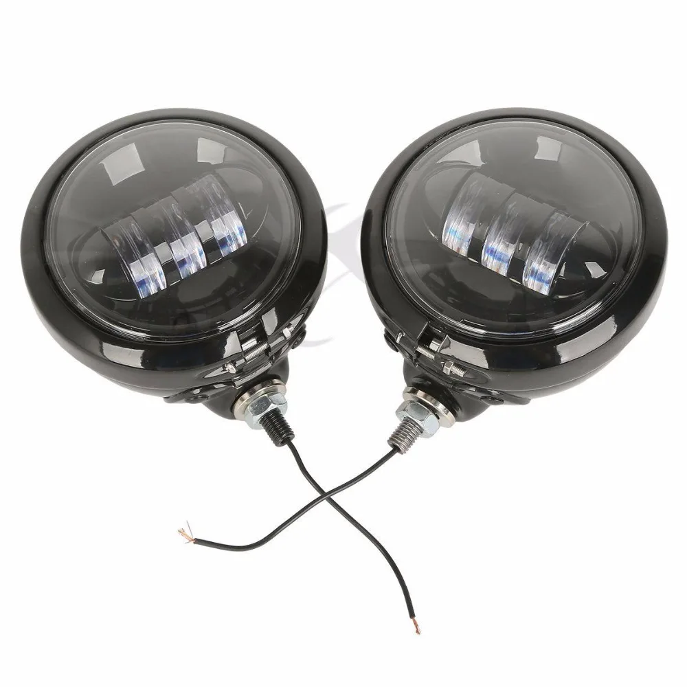 Buy Pair 4 1/2" LED Auxiliary Fog Passing Lights Lamp W/ Housing Bucket For
