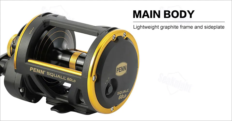 PENN бренд сжимает рычаг DRAG SQL50LD/SQL60LD baitcasing Рыболовная катушка 4,3: 1 6BB барабанное колесо соленой воды литье море рыболовная катушка