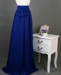 7XL плюс Размеры осень г. и зима длинное платье в пол Винтаж плиссированные шифоновые юбки vestido de festa вечерние юбка - Цвет: Blue