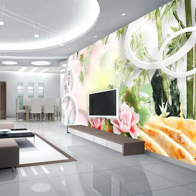

3d stereoscopic Custom wallpaper model brief circle murals TV backdrop living room bedroom wallpaper papel de parede