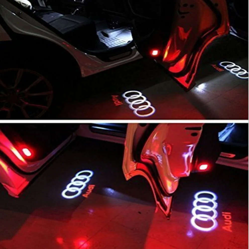 

LED door light for Audi welcome light for A4A5A6Q3Q5Q7logo laser projection lamp (1 pack)