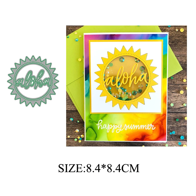 

LLove CCraft Aloha circle Shaker Metal Cutting Dies for DIY Scrapbooking Album Paper Cards Decorative Craft Embossing Die