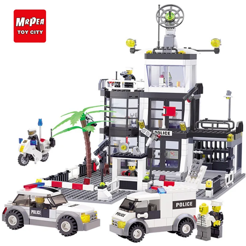 

631Pcs Legoe City Police Station SWAT Building Blocks Figures Enlighten Friends Creator Bricks Educational Toys for children