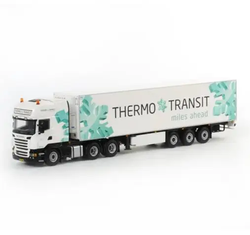 WSI 1:50 Scania R6 Topline 6x2 РЕФРИЖЕРАТОРНЫЙ трактор прицеп термо транзитный грузовик литые