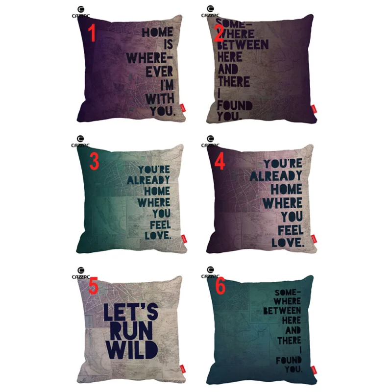 Gradient Color lover's Prattle City Map Inspiration Typography Print Car Sofa Decorative Pillowcase Cushion Cover Home Decor | Дом и сад