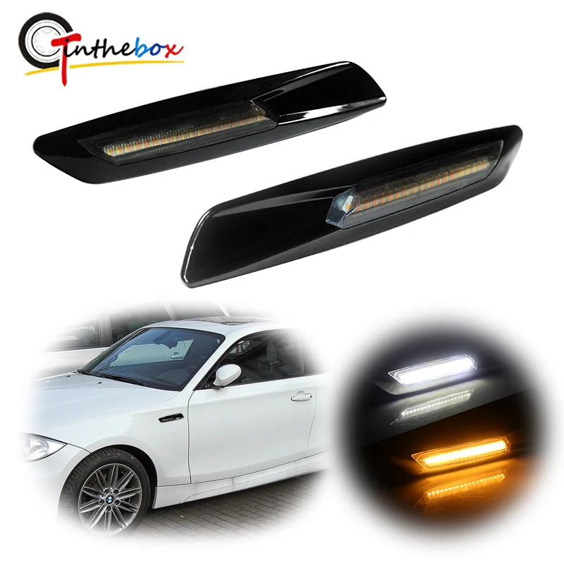Светодиодный фонарь Gtinthebox из углеродного волокна желтый/белый габаритный для BMW 1