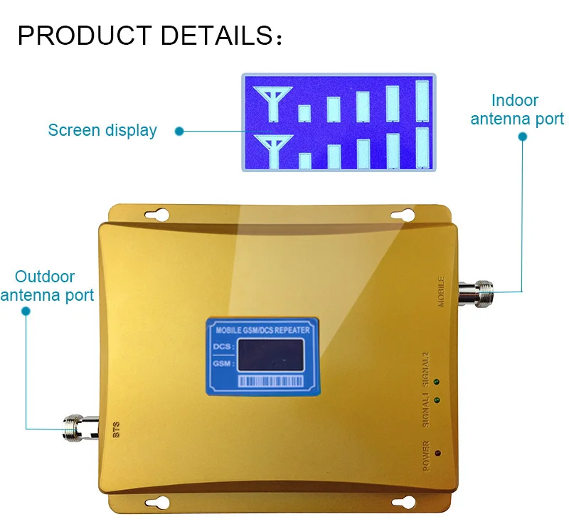 Усилитель сотового сигнала 2g 4g репитер GSM 900 4G LTE 1800 Ретранслятор Сигнала Антенна для мобильного телефона дисплей усилитель с повторением