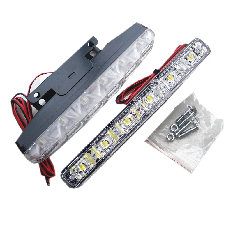 New LED energy saving waterproof 6SMD DRL daytime running lights font b lamp b font 3W