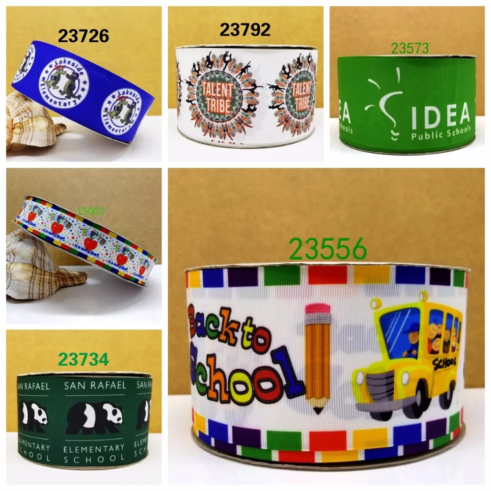 

Free shipping 50 yard per size back to school ribbon printed grosgrain ribbon 23792