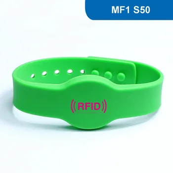 

WB04 Silicone RFID Wristband RFID armbands NFC Smart Contactless proximity tag ISO14443A 13.56MHz with M1 S50 Chip