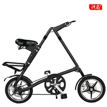 Складной велосипед двойной дисковый тормоз 14/16 дюймов Мужская и Женская взрослых ультра светильник портативный алюминиевый сплав велосипедный держатель для велосипеда